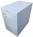 【中古】 コクヨ3段ワゴン W395,D602,H648ミリホワイト色【鍵1本付】