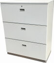 【中古】 イトーキ 3段ラテラルキャビネット天板・ベース付(鍵2本付き)【個人様宅へのお届け不可】【日曜、祝日、夜間配達不可】