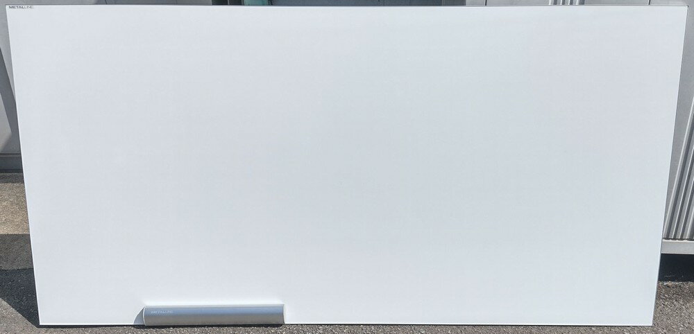 乐天商城 - 【中古】 Nichigaku （日学） 壁掛けホワイトボードW1776,H888ミリタイプ 無地 ペントレー付き ML-360