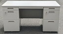 【中古】 コクヨ 両袖デスク(147) W1400,D700,H700ミリナチュラルグレー色(F1色)【中古】【個人宅へのお届け不可商品です。】【日曜・祝日・夜...