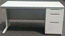 【中古】 アイリスチトセ 片袖デスク(147) W1400,D700,H700ミリ鍵2本付 ホワイト色【個人宅へのお届け不可商品です。】【日曜・祝日・夜間配達不...