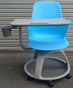 【中古】 Steelcase ミーティングチェア Nodeサイドテーブル付(カップホルダー付)ライトブルー(ピカソ)