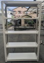【中古】 ボルトレスラック中量棚 三進金属工業H2110,W1255,D471ミリ 天地5段組立が簡単なボルトレスタイプです。【個人宅へのお届け不可商品です。(...