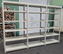 【中古】 三進金属工業 軽中量スチールラック耐荷重200kg/段 (ボルトレスタイプ) H1810,W2620,D450ミリ 天地6段(部材お届け)【夜間や日曜...