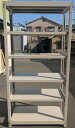 【中古】 ボルトレスラック(メーカー不明)H1810,W900,D450ミリ 天地6段組立が簡単なボルトレスタイプです。【日曜、祝日、夜間配達不可】【個人宅への...