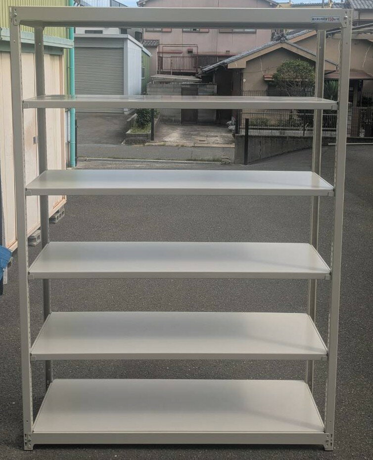 【中古】 三進金属工業 スチールラック(ボルトレスタイプ) H2110,W1505,D445ミリ 天地6段（部材お届け） 【夜間や日曜日・祝日の配達はできません。】