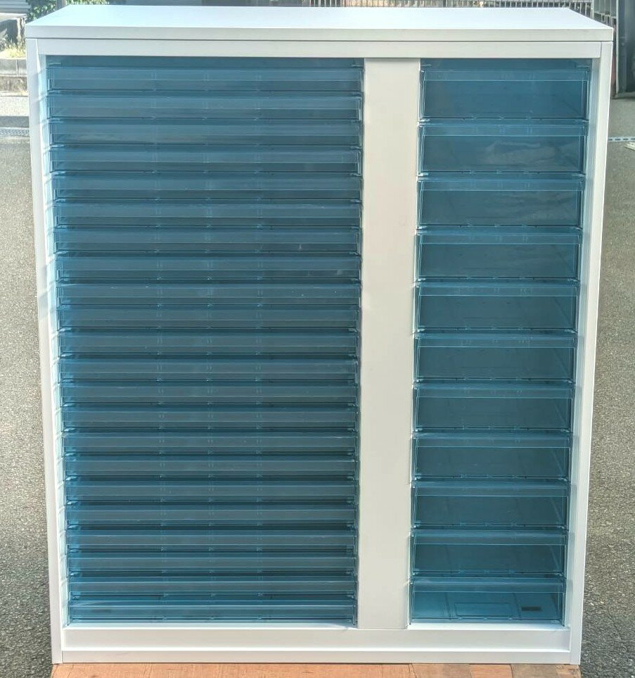 Office - 【中古】 コクヨ トレーキャビネット 本体：ホワイト色（書類整理プラスチックキャビネット） A4深型＋A3浅型コンビ（A4深型11段、A3浅型22段）W900,D450,H1070ミリ BWU-PA2F59SAWN