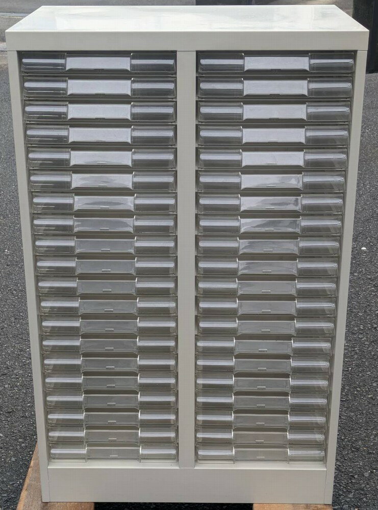 Rakuten - 【中古】 ナイキ トレーキャビネット（書類整理プラスチックキャビネット）A4・2列20段 W554,D350,H880ミリ ニューグレー色 LCB220D-A4