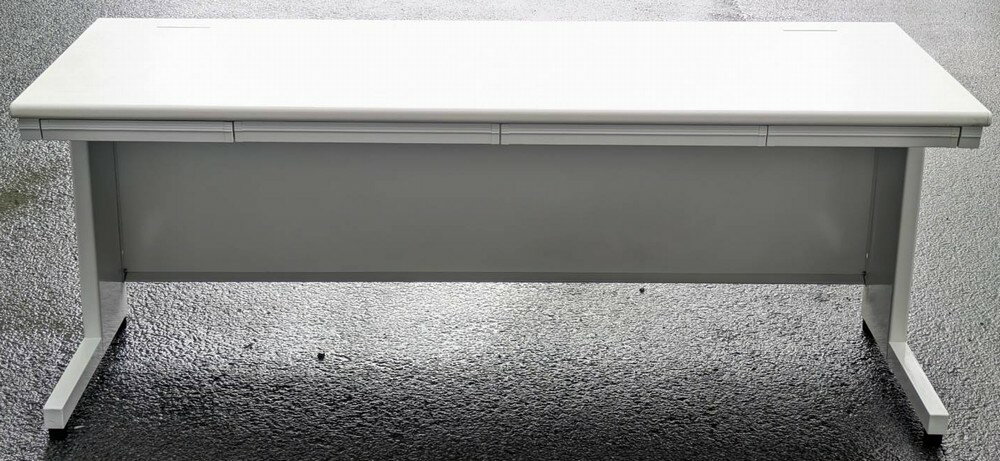 樂天商城 - 【中古】 プラス　リードシリーズ　 平デスク（平机） W1800,D700,H700ミリ ホワイト 平187＊予備2