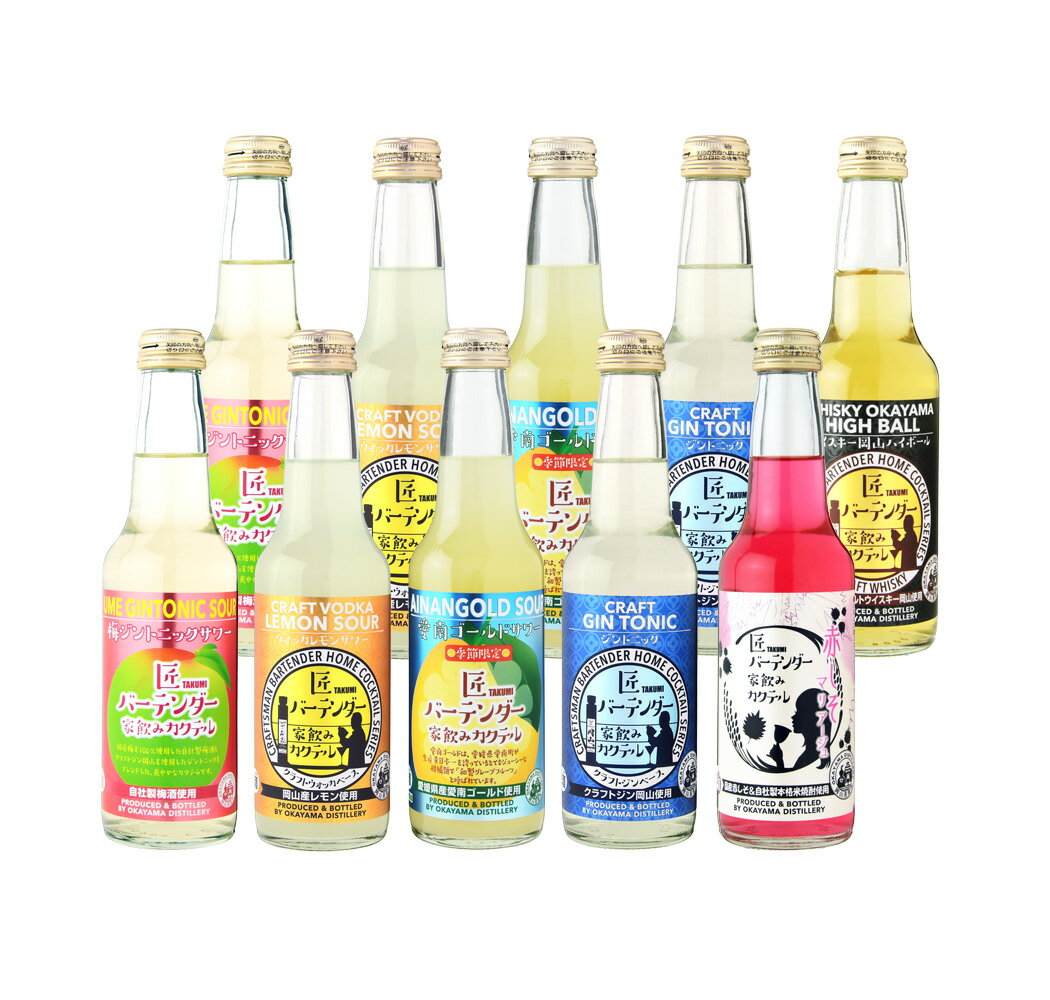 お歳暮 お年賀 ギフト 匠バーテンダー家飲みカクテルシリーズ 赤しそマリアージュ・梅ジントニックサワー・ウォッカレモンサワー・愛南ゴールドサワー・ジントニック・ウイスキー岡山ハイボー…