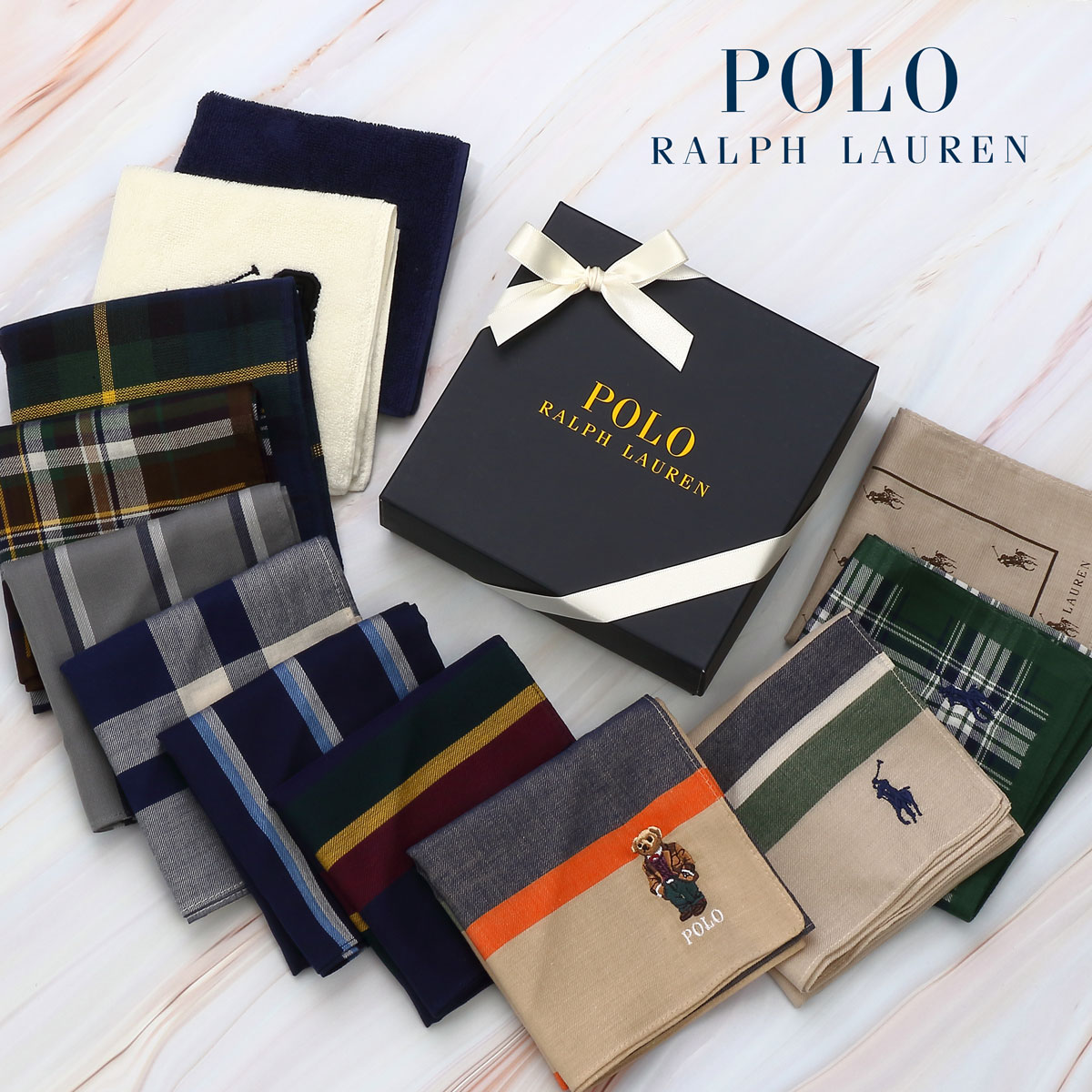 ポロ ラルフローレン Polo Ralph Lauren ハンカチ 2枚 セット ミニニタオル プレゼント ギフト ブランド タオルセット メンズ レディース おしゃれ かわいい 贈り物 大判 薄手 男性 大人 高級 ガーゼ コットン ギフトボックス かわいい 結婚式