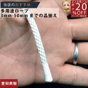 ロープ ナイロン金剛打ちロープ 分径（直径）5mm 切売り 】/3980円以上で送料無料/紺屋商事/ロープ ろーぷ 引っ張り 日本製 国産 合成繊維 最強 強度 強い 水に沈む シルバー パール