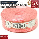 メーカー直販★あす楽【PP荷造りヨリロープ5mmx100m赤 】/3980円以上で送料無料/紺屋商事結束ヒモ 梱包 作業用品 結束用品 輪ゴム 荷造り紐/用途 誘引 帽子 包装 分別 物干し 縛る 農業ビニールひも 撚り 縄 束 丈夫 出し方 十字