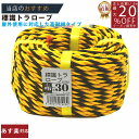 メーカー直販あす楽【トラロープ 標識ロープ #6x30m 】/3980円以上で送料無料/紺屋商事ロープ 工事現場 駐車場 区画 仕切線 黄黒ロープ タイガーロープ 立入禁止 危険/輪止め 輪っか 立入禁止 立ち入り禁止 養生 防水 防災 蜂よけ 歩