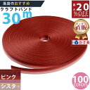 楽天No.1選べる100色】しなやか紙バンド高品質30mピンクシスター12本取 紺屋商事製/製造直販だからしっかり製品保証付き/優しい手触りクラフトバンド/使っ...