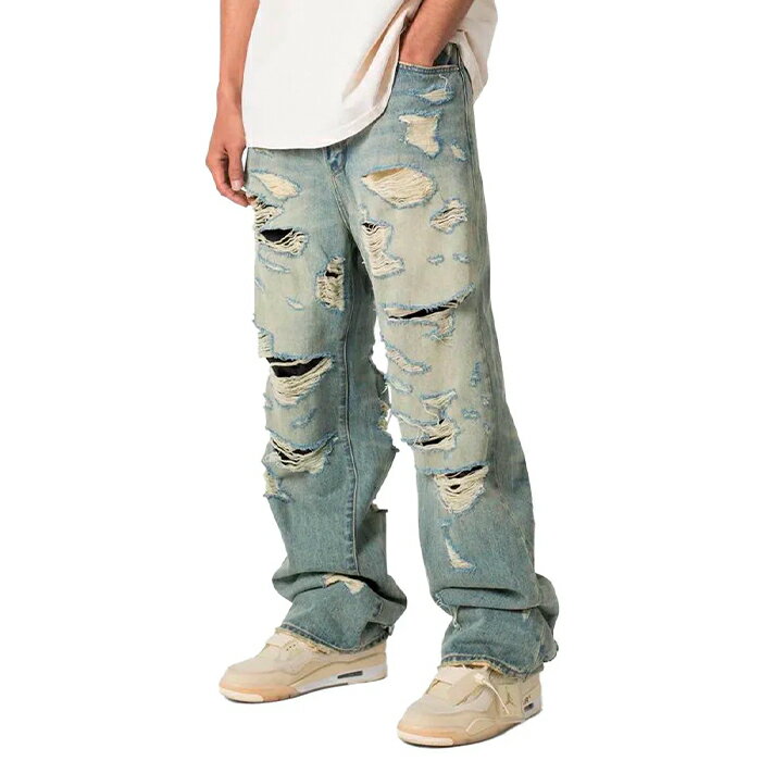 mnml ミニマル mnml DISTRESSED DENIM/ BLUE