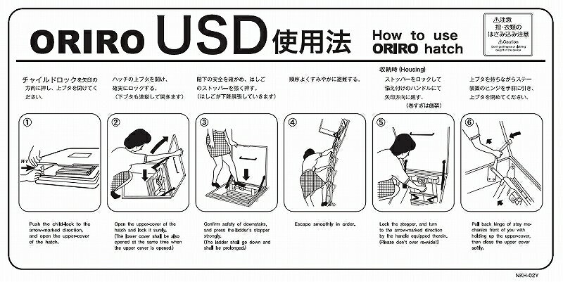 ORIRO ハッチ USD 使用法 　NKH-2Y／T