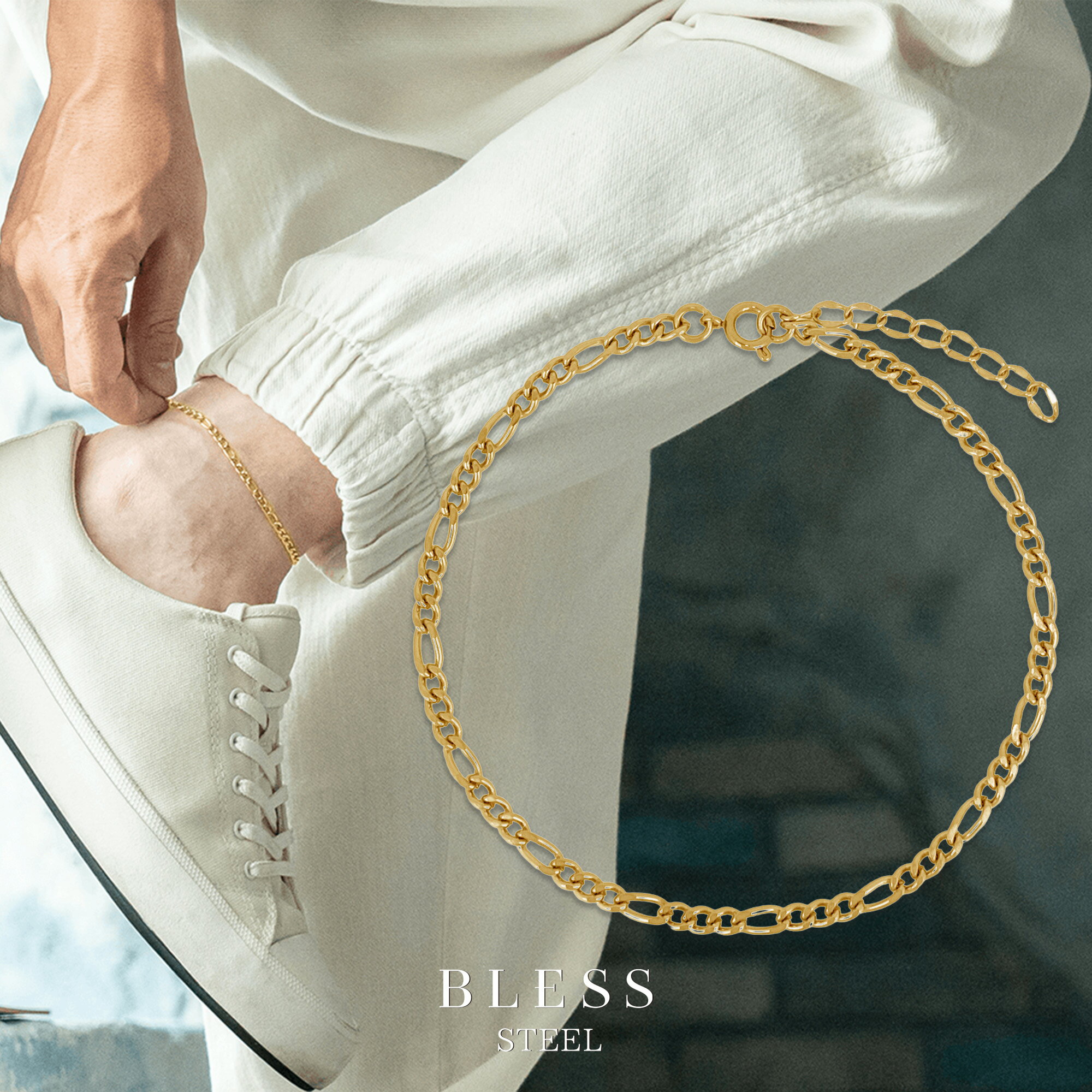 アンクレット(S)【ステンレス アンクレット メンズ レディース BLESS ブレス】