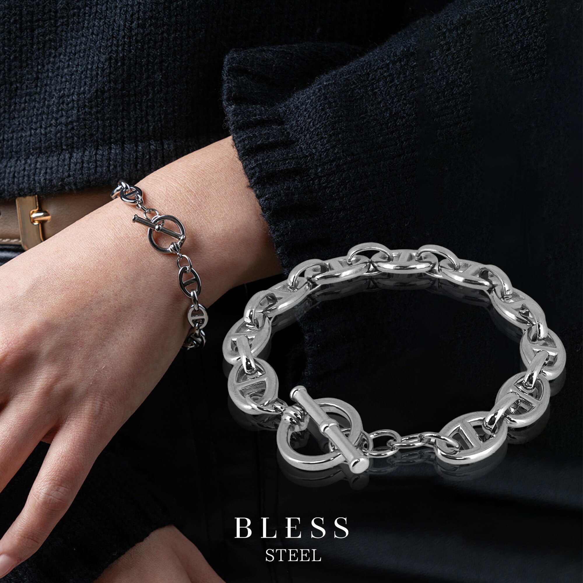 アンカーチェーンブレスレット(S)【ステンレス ブレスレット レディース BLESS ブレス】