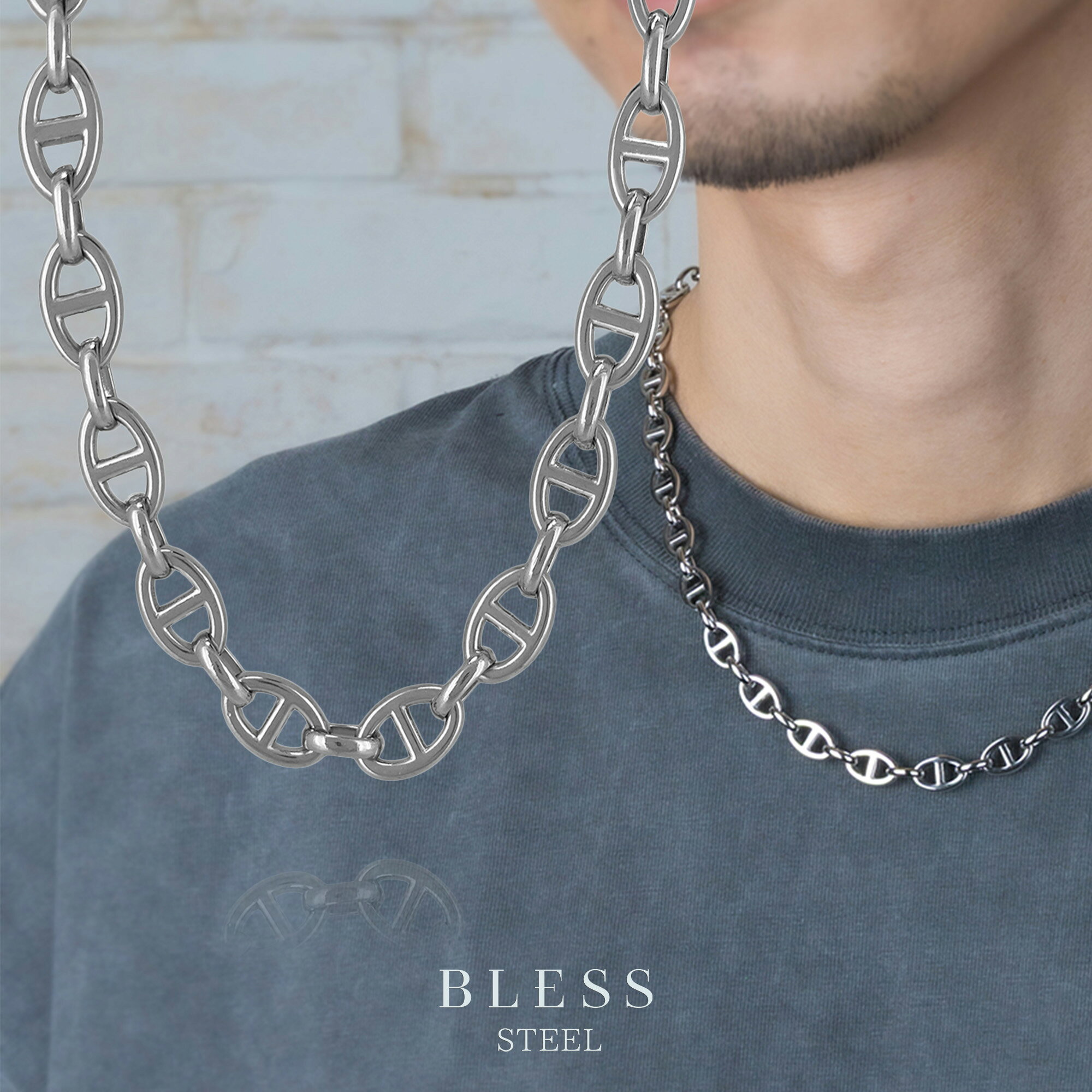 アンカーチェーンネックレス【ステンレス ネックレス メンズ レディース BLESS ブレス】
