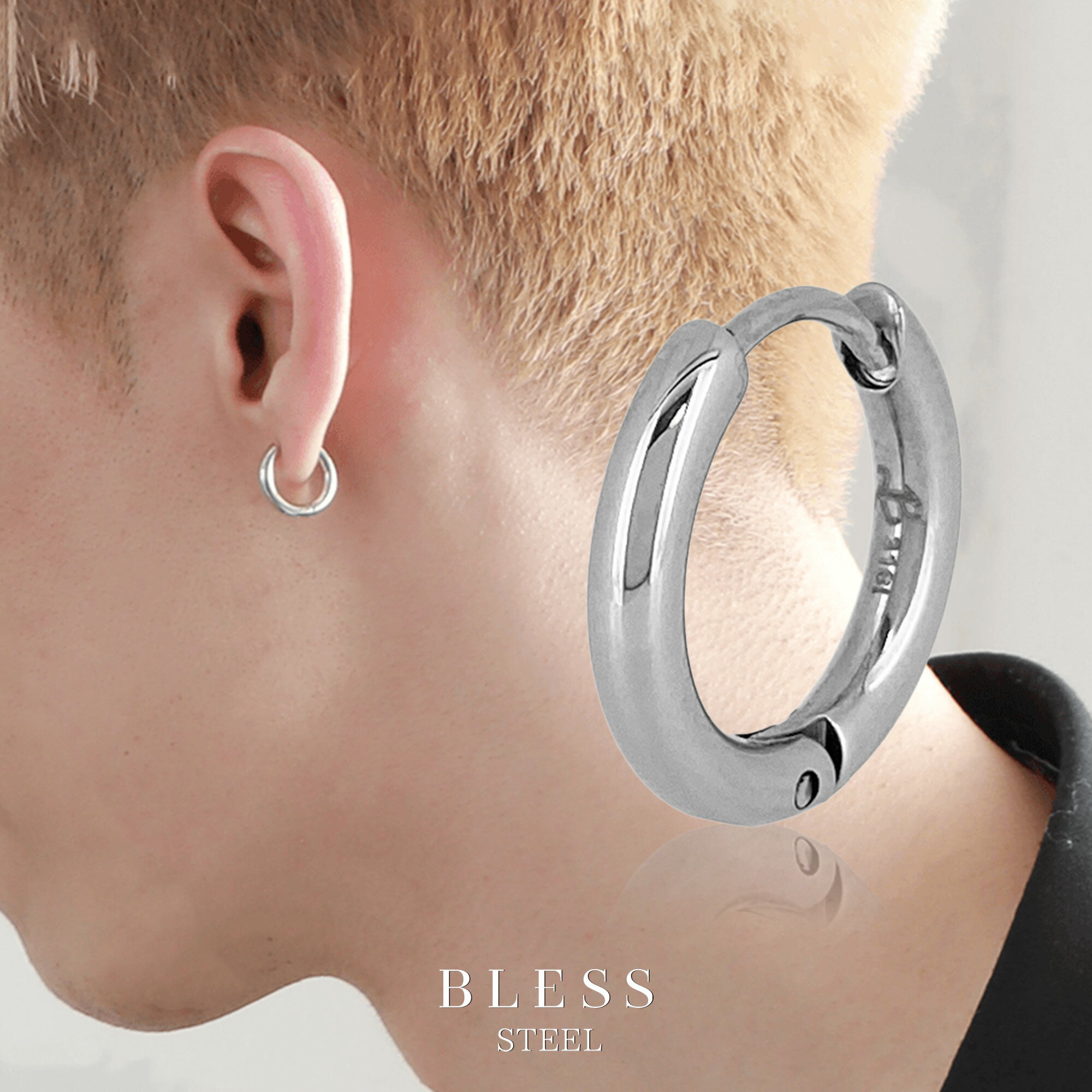 樂天商城 - フープピアス(片耳用)【ステンレス ピアス メンズ レディース BLESS ブレス】