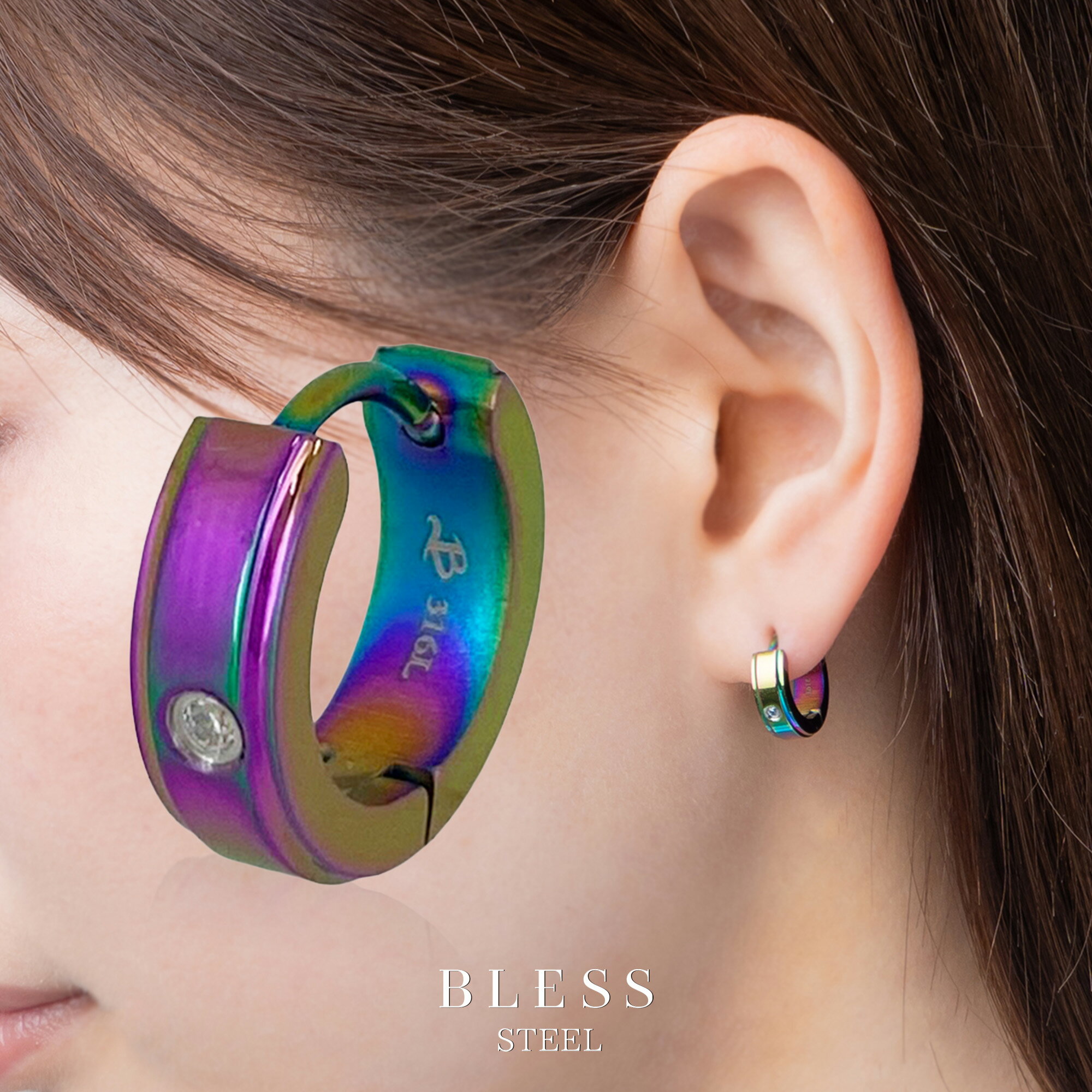 Rakuten - フープピアス(片耳用)【ステンレス ピアス レディース メンズ BLESS ブレス】