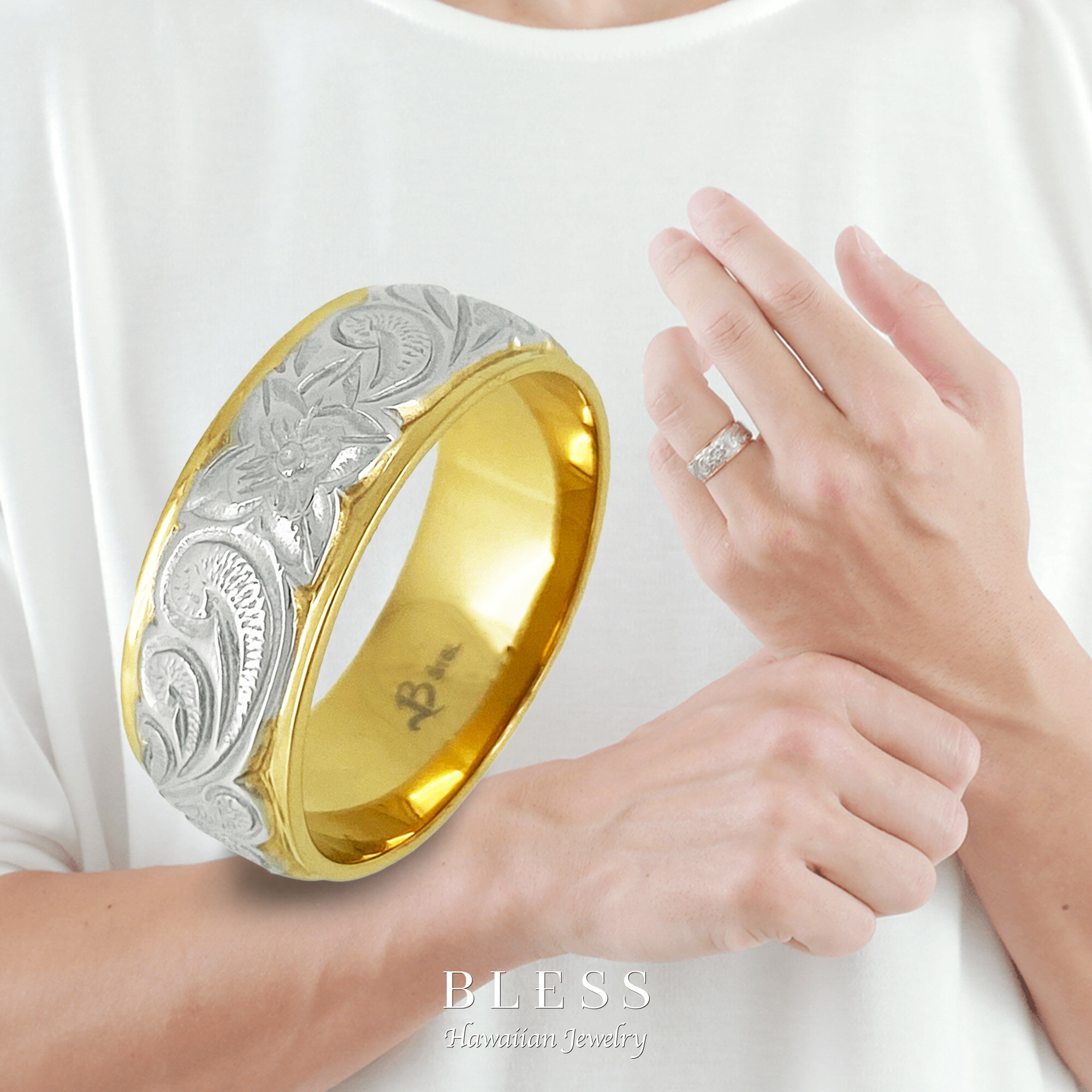 ハワイアンジュエリーリング【ステンレス リング レディース メンズ BLESS ブレス ハワイアンジュエリー】
