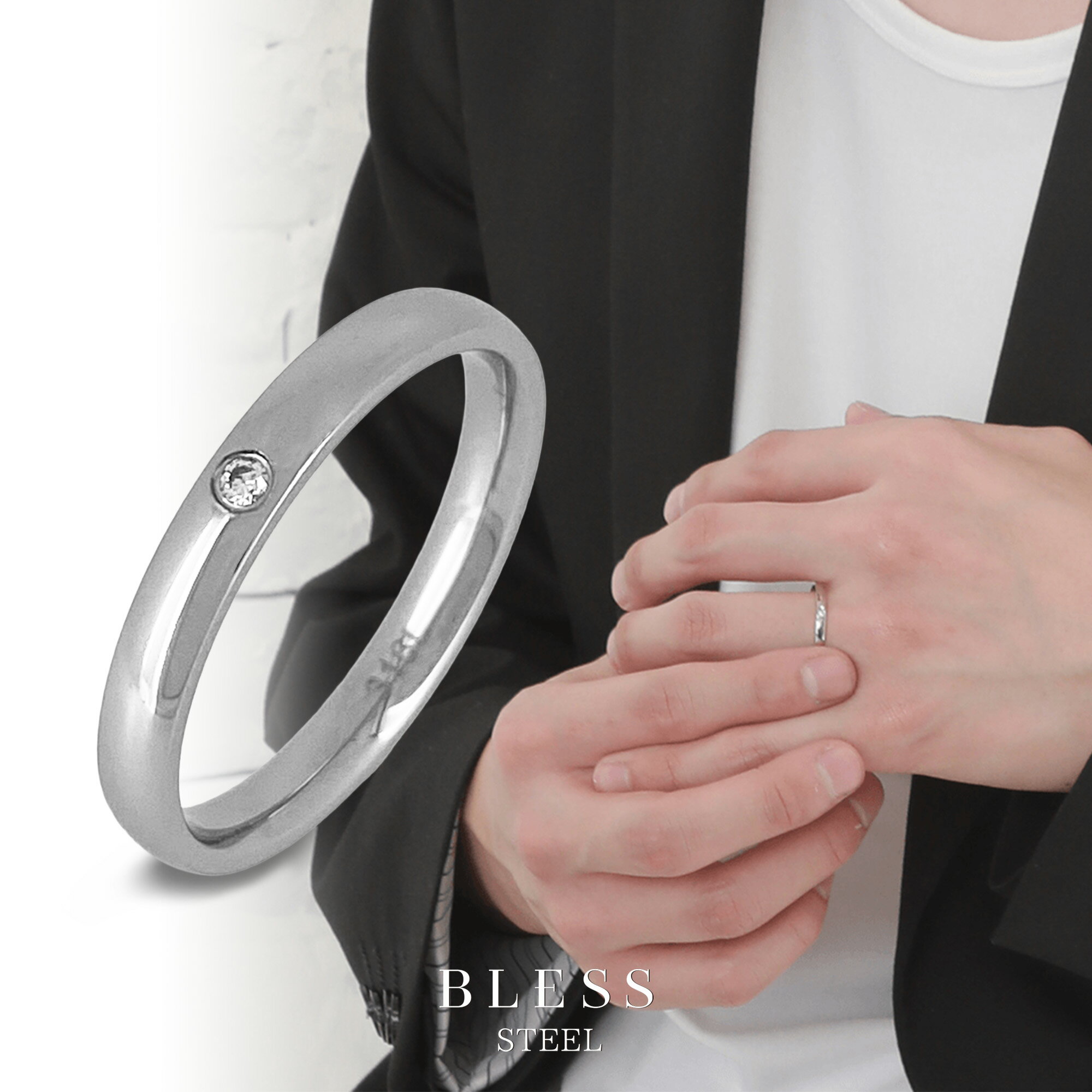 ステンレスリング【ステンレス リング メンズ ペア BLESS ブレス】