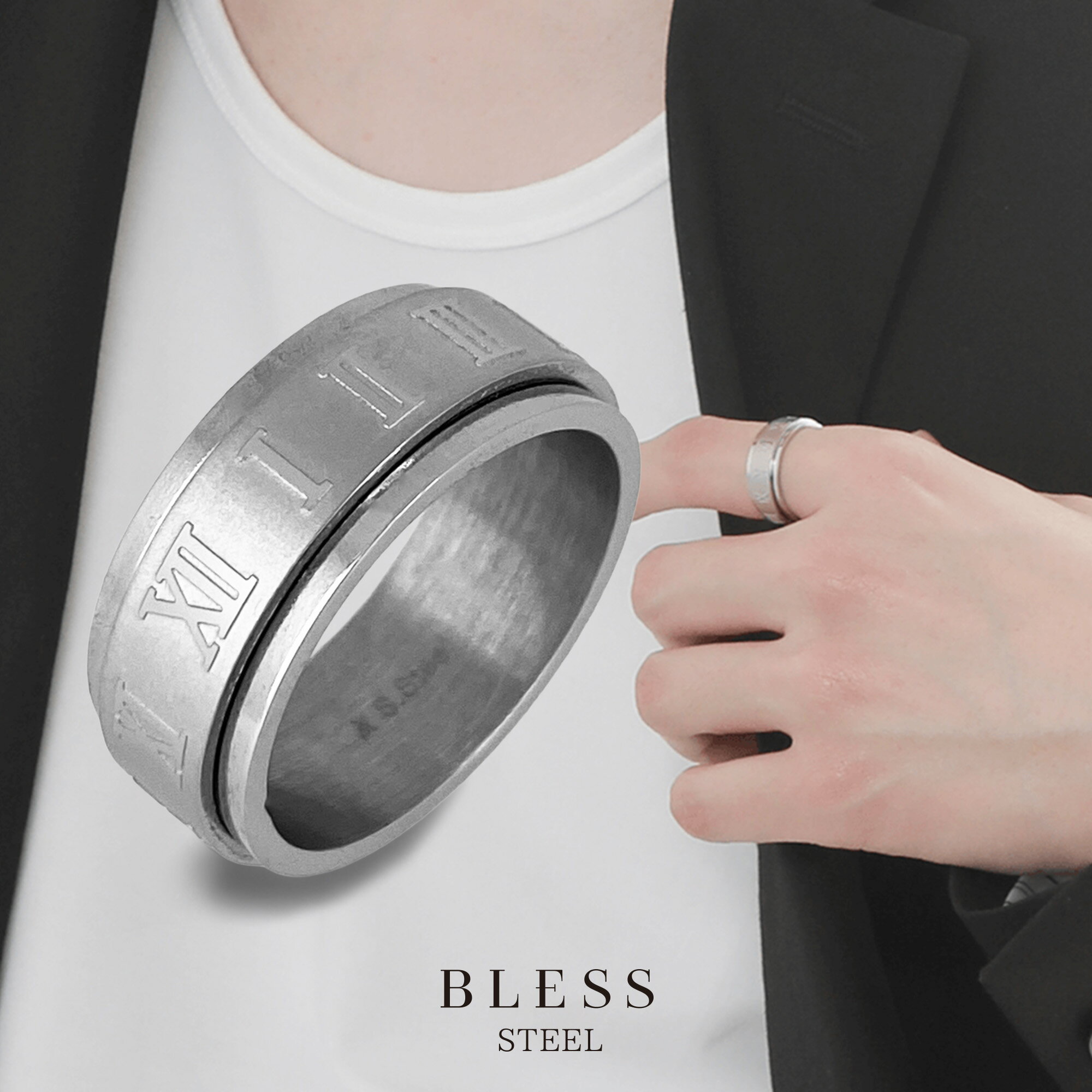 ステンレスリング【ステンレス リング レディース メンズ ペア BLESS ブレス】