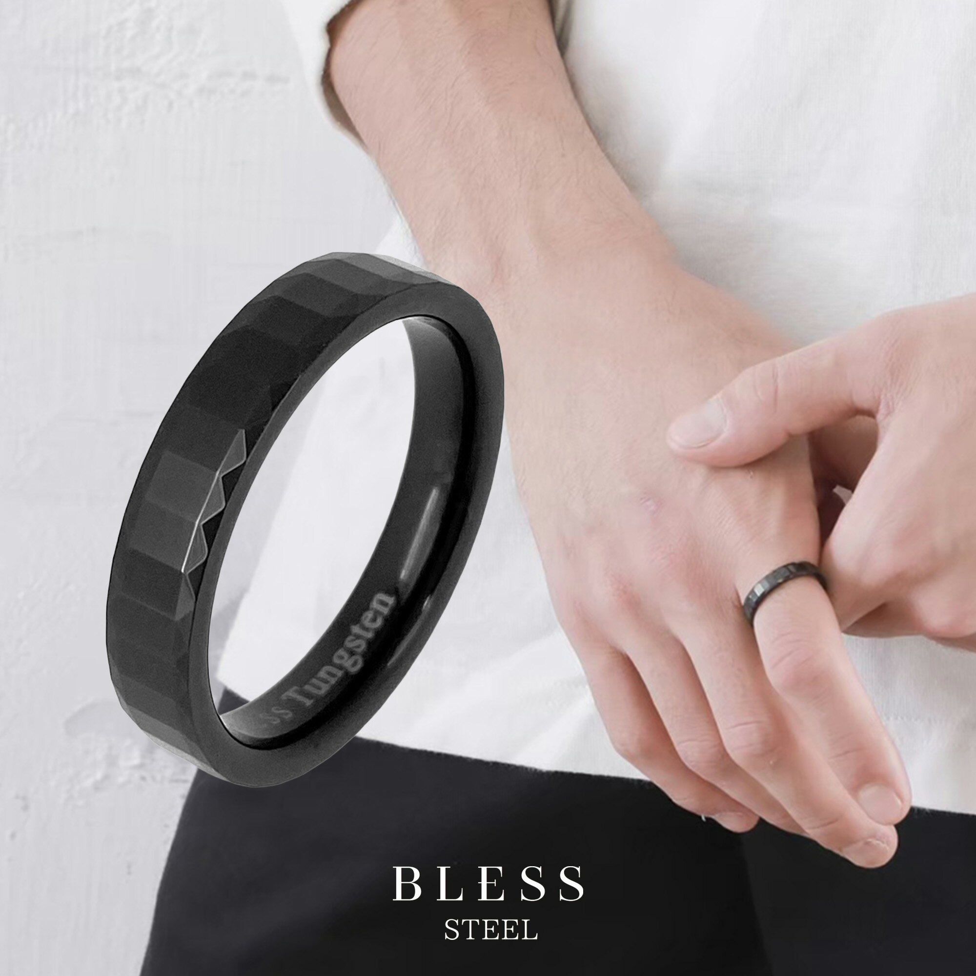 タングステンリング【タングステン リング メンズBLESS ブレス】