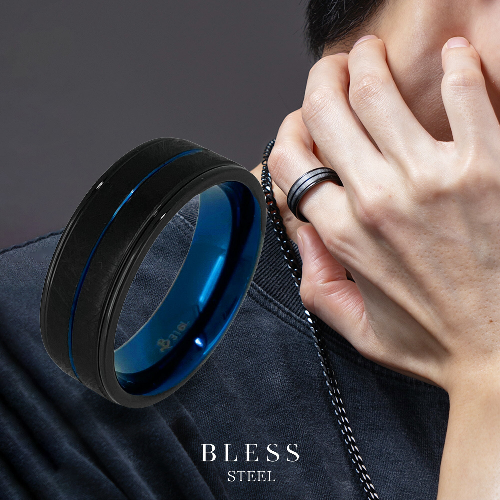 ワイドリング【ステンレス リング メンズ BLESS ブレス】