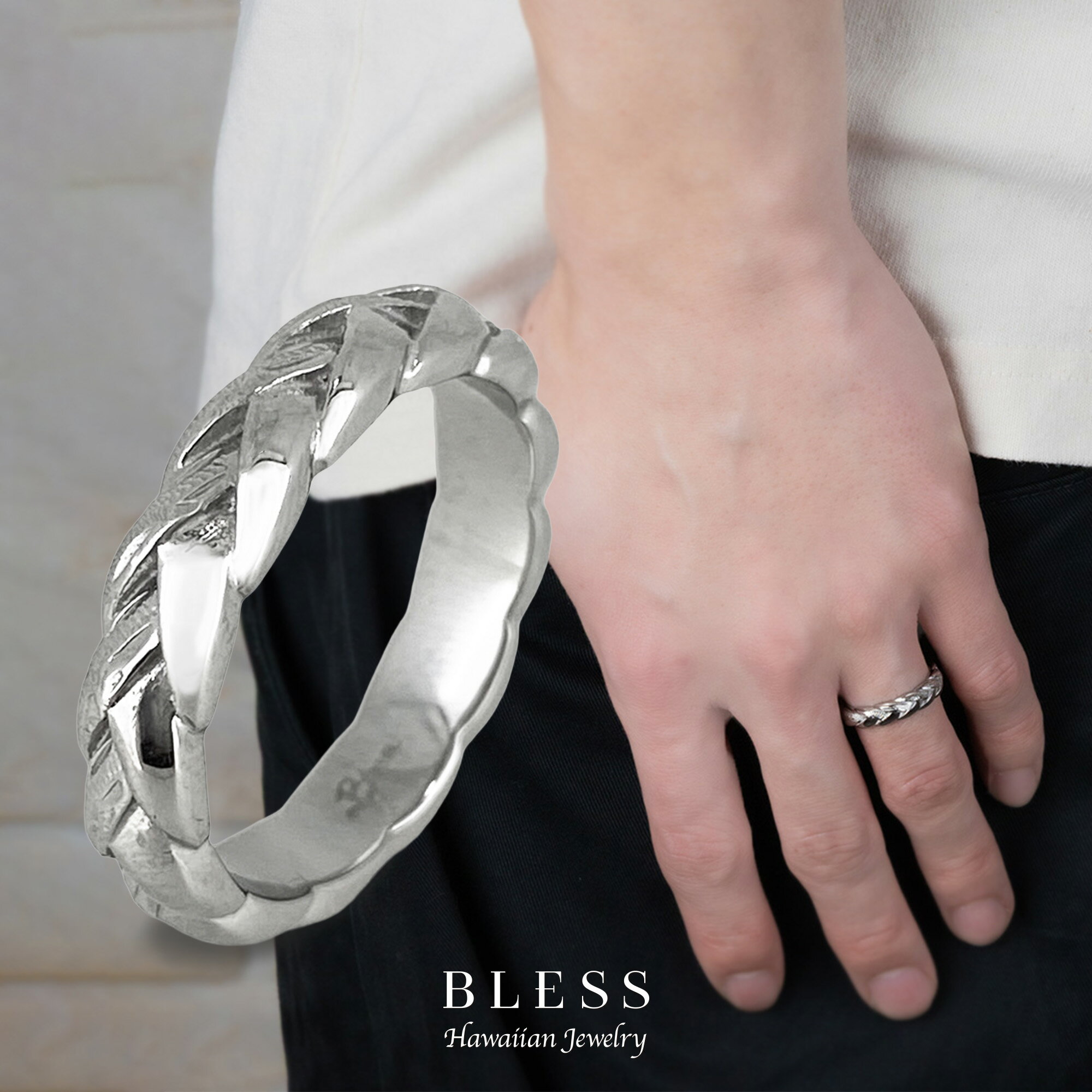 ハワイアンジュエリーリング【ステンレス リング メンズ レディース ペア BLESS ブレス ハワイアンジュエリー】
