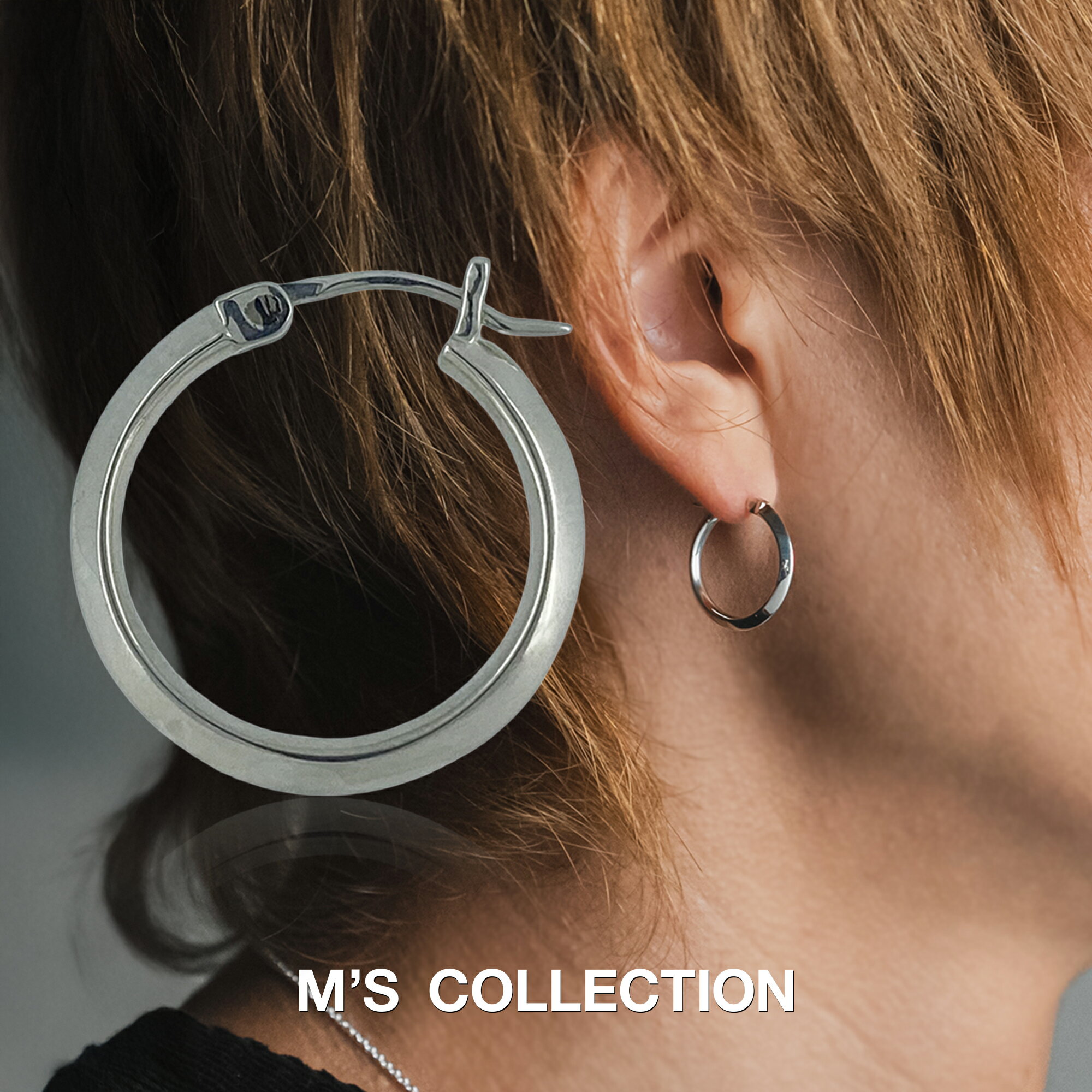 【公式エムズコレクション】【直営店】【M's Collection】FINE TRIANGLE WIRE HOOP PIERCE M(片耳用)