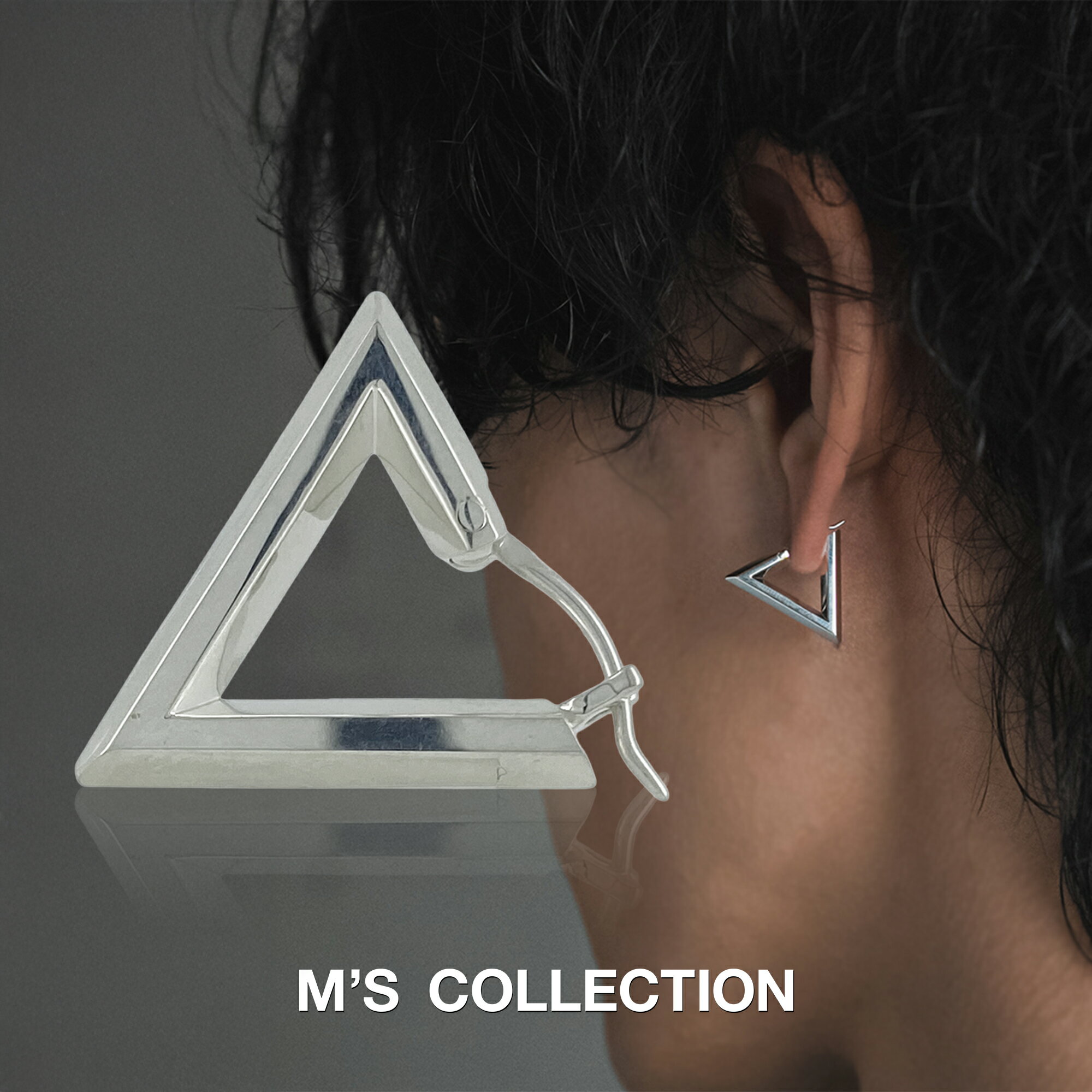 【公式エムズコレクション】【直営店】【M's Collection】FINE TRIANGLE PIERCE(片耳用)