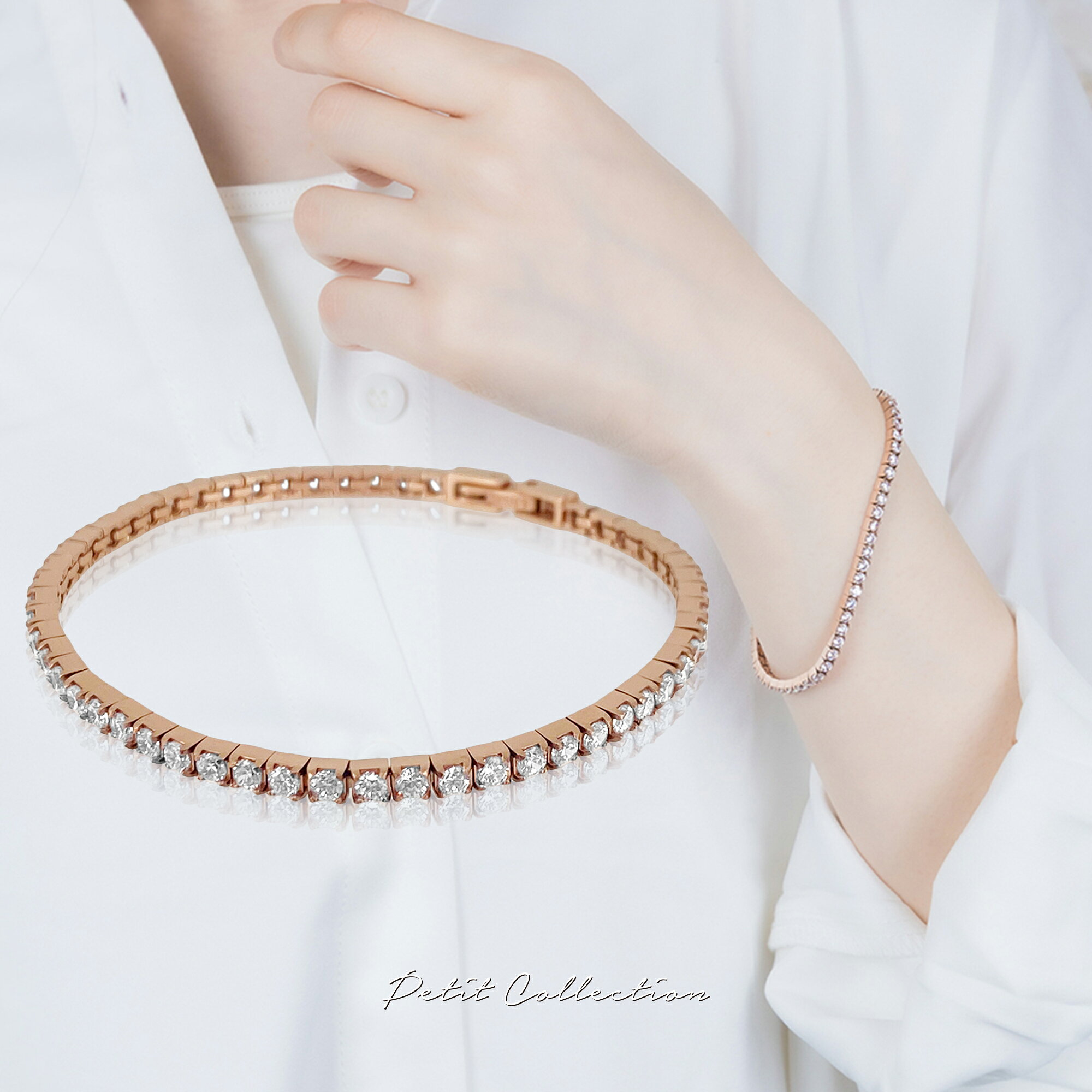 Rakuten - テニスブレスレット(S)【ステンレス リング レディース Petit Collection プチコレクション】