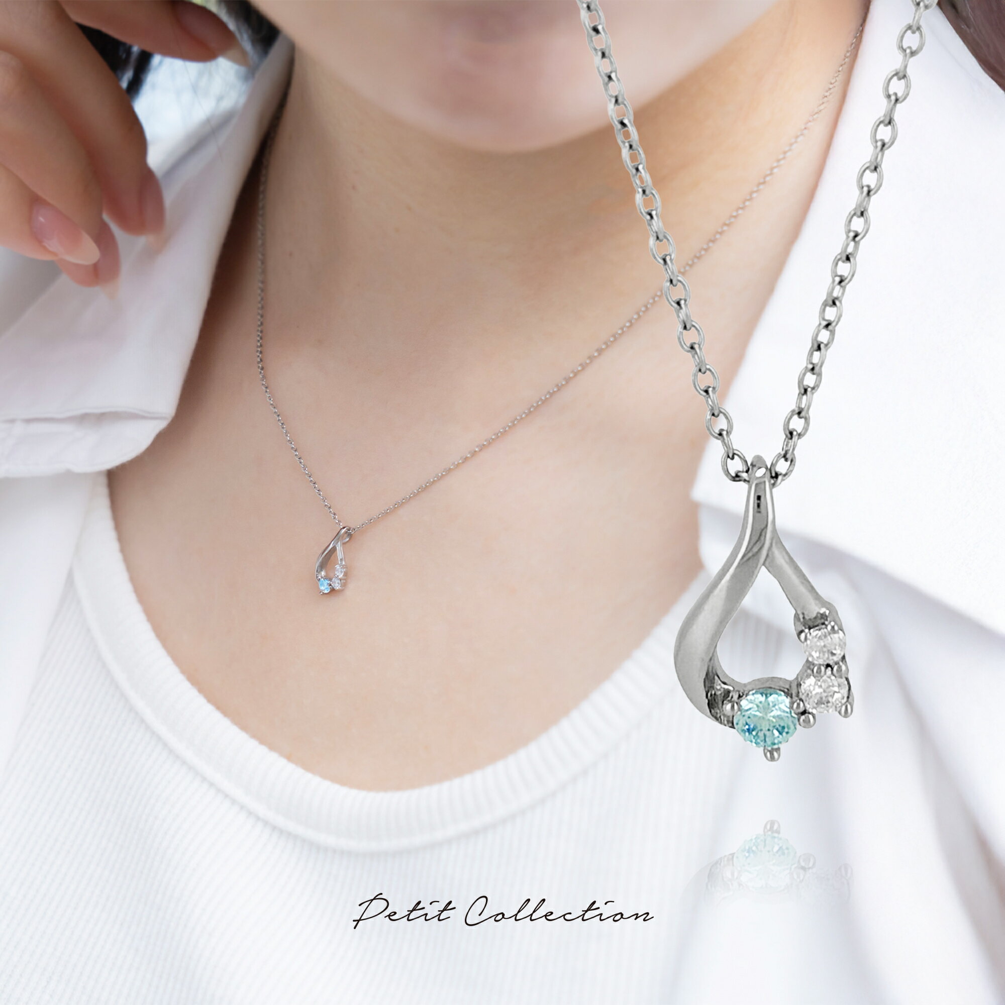 アクアドロップネックレスネックレス【ステンレス ブレスレット レディース Petit Collection プチコレクション】