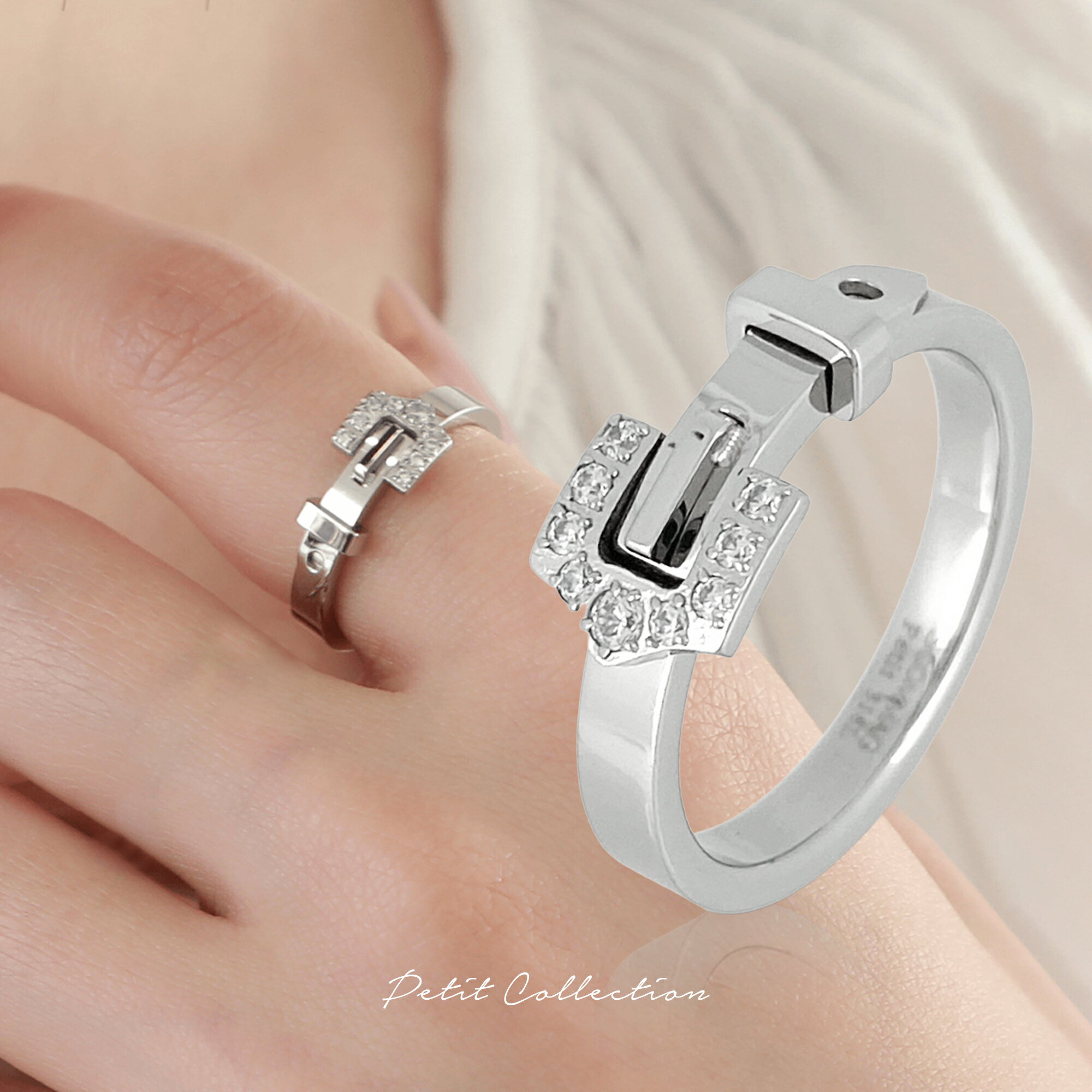 バックルリング【ステンレス リング レディース Petit Collection プチコレクション】