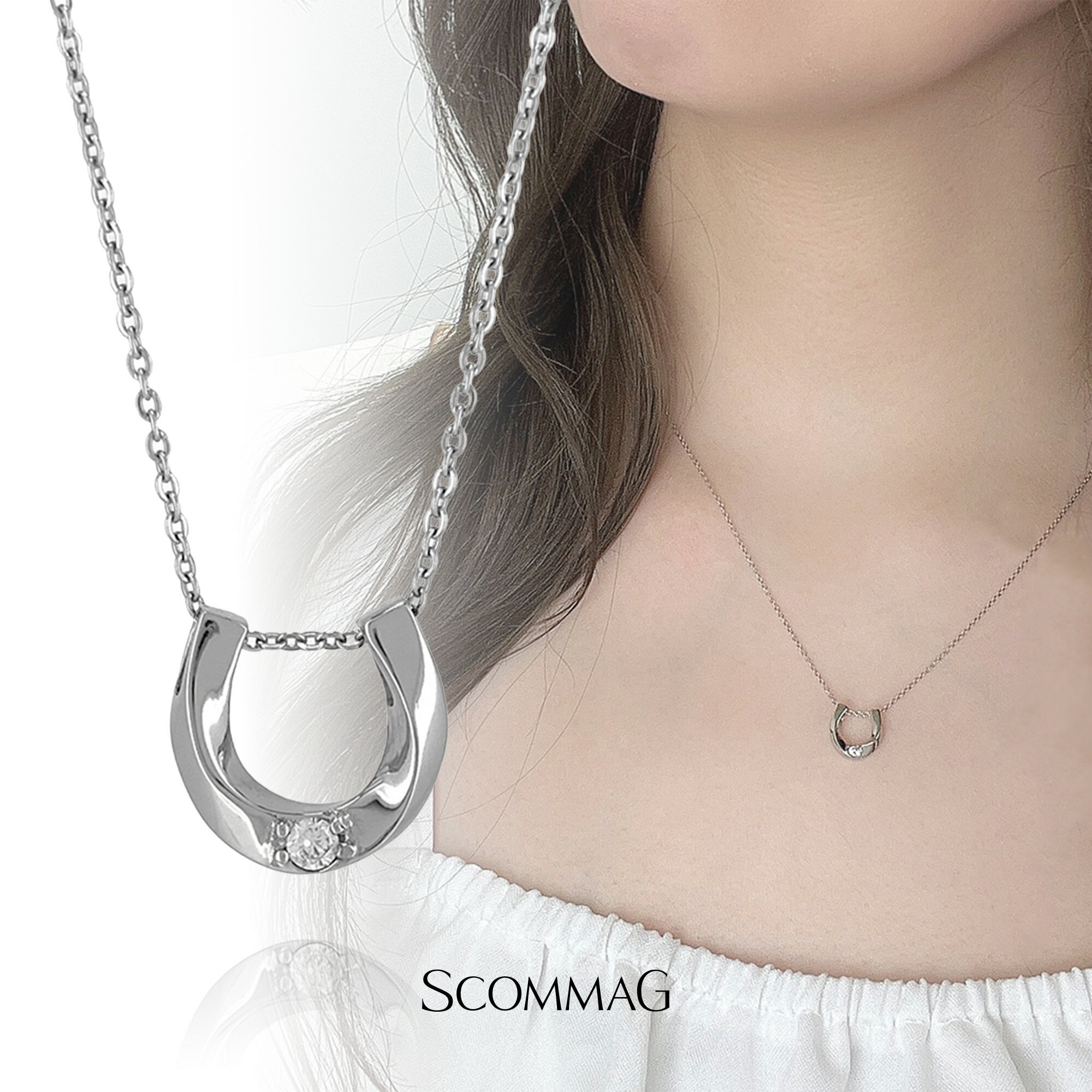 ホースシューネックレス【ステンレス ネックレス レディース SCOMMAG エスカマジー】