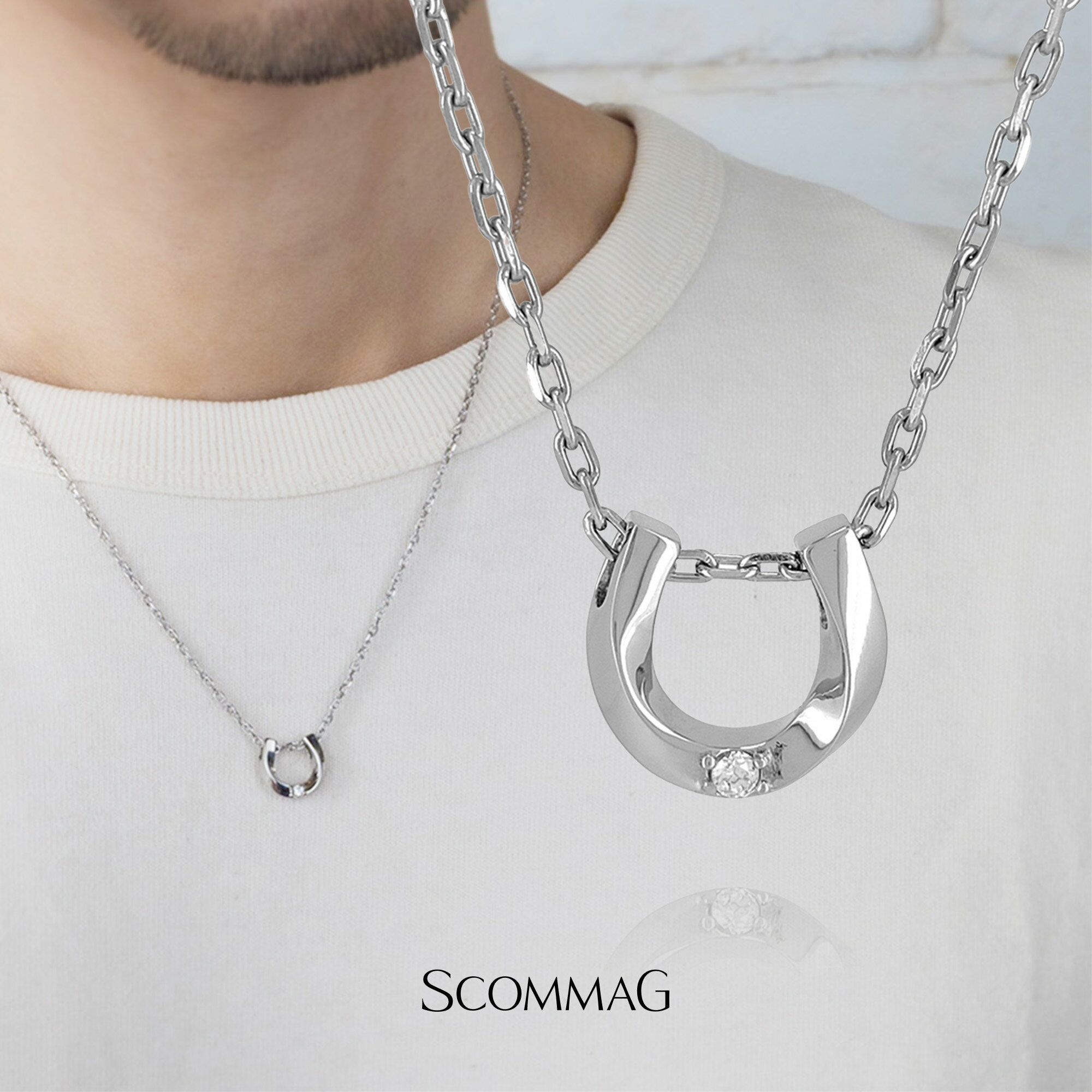 樂天商城 - ホースシューネックレス【ステンレス ネックレス メンズ SCOMMAG エスカマジー】