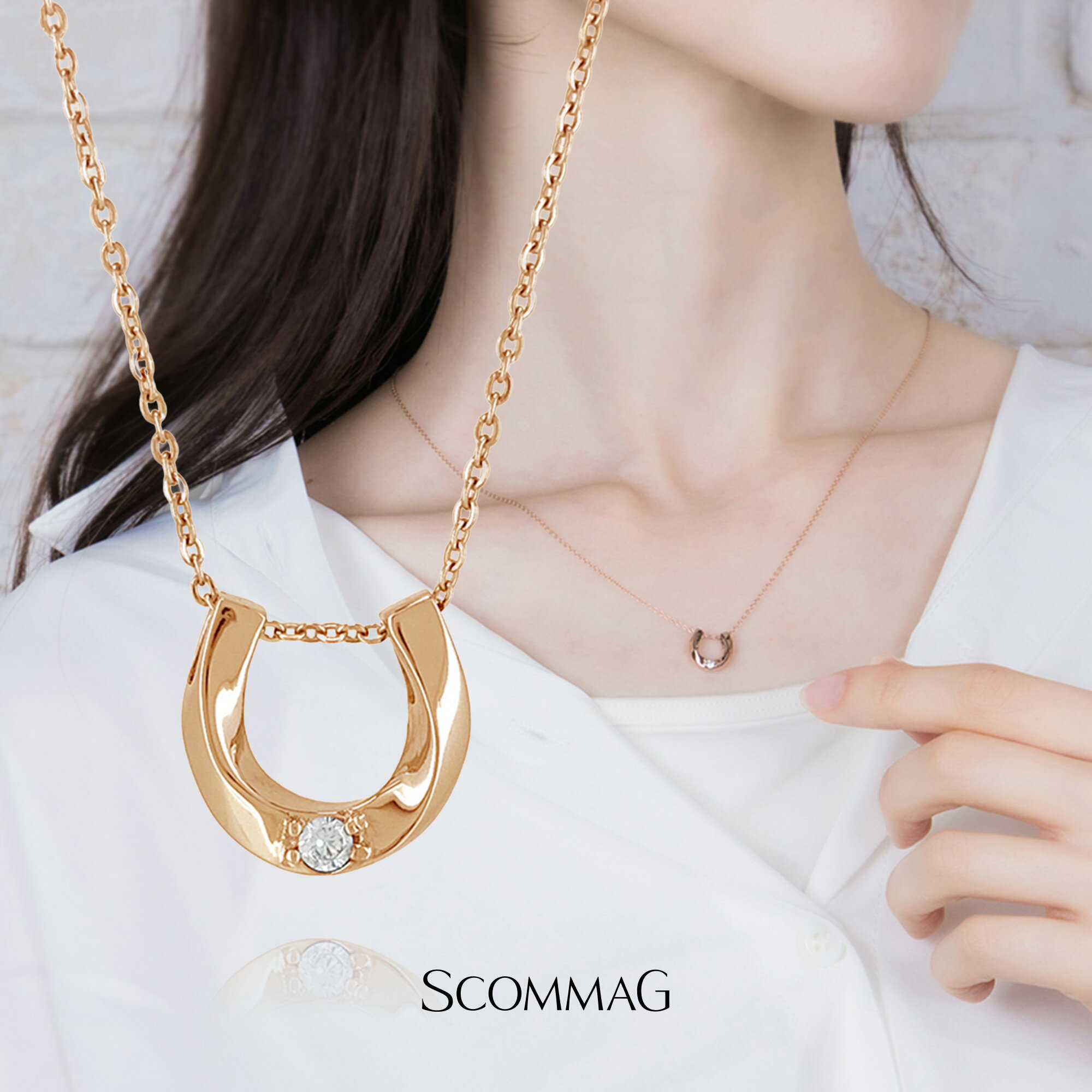 Rakuten - ホースシューネックレス【ステンレス ネックレス レディース SCOMMAG エスカマジー】