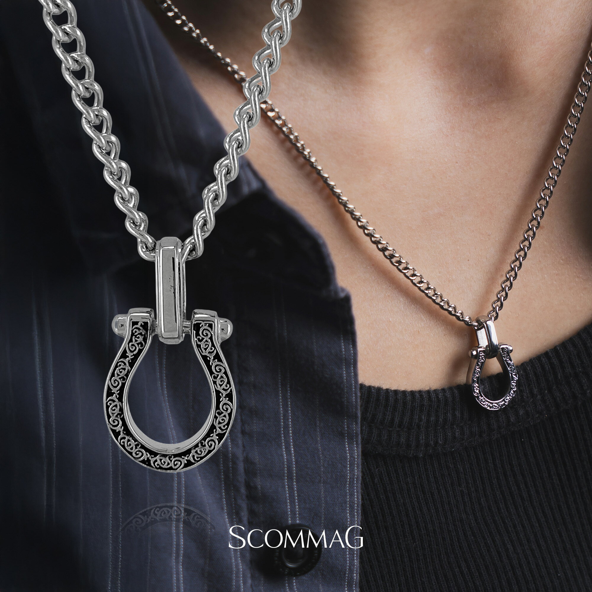 樂天商城 - クラシックホースシューネックレス【ステンレス ネックレス メンズ レディース SCOMMAG エスカマジー クラシック】