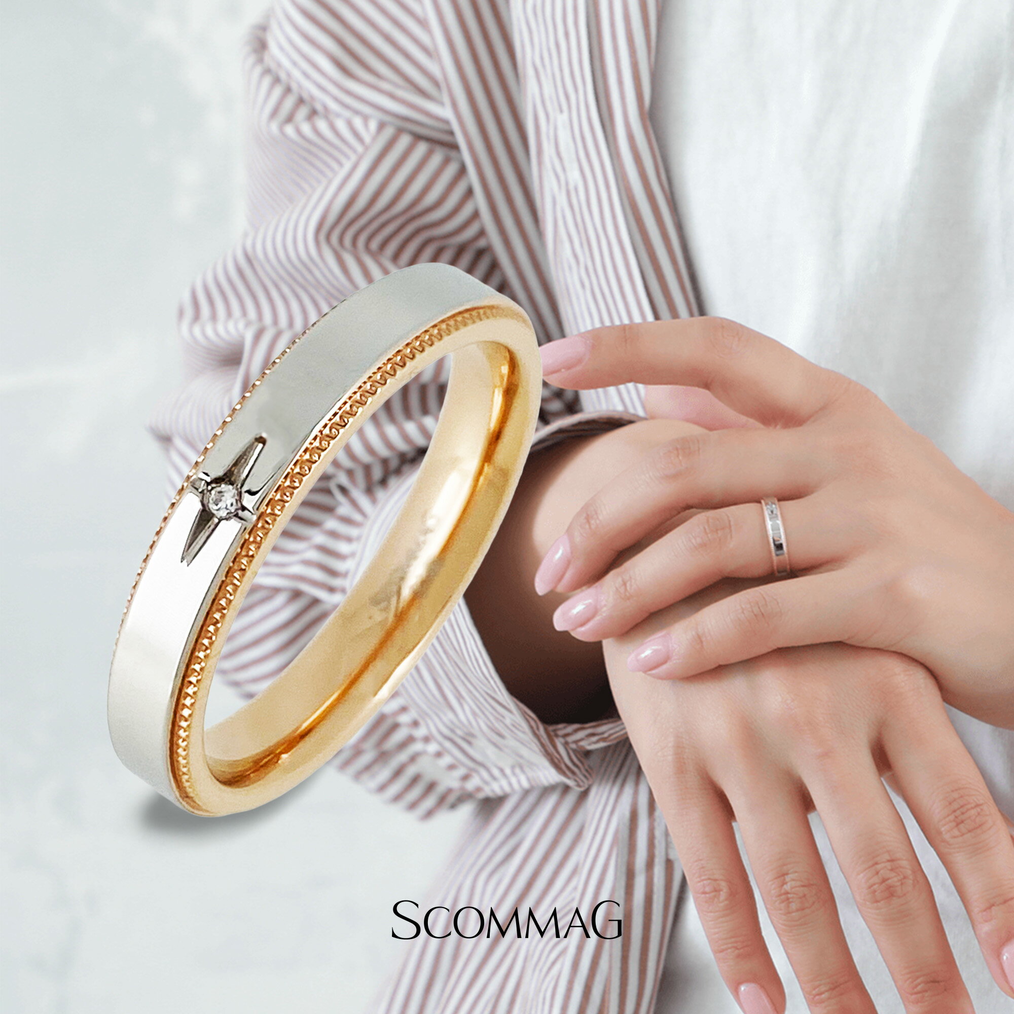 【刻印無料サービス】シャイニングスターリング【ステンレス リング レディース SCOMMAG エスカマジー】