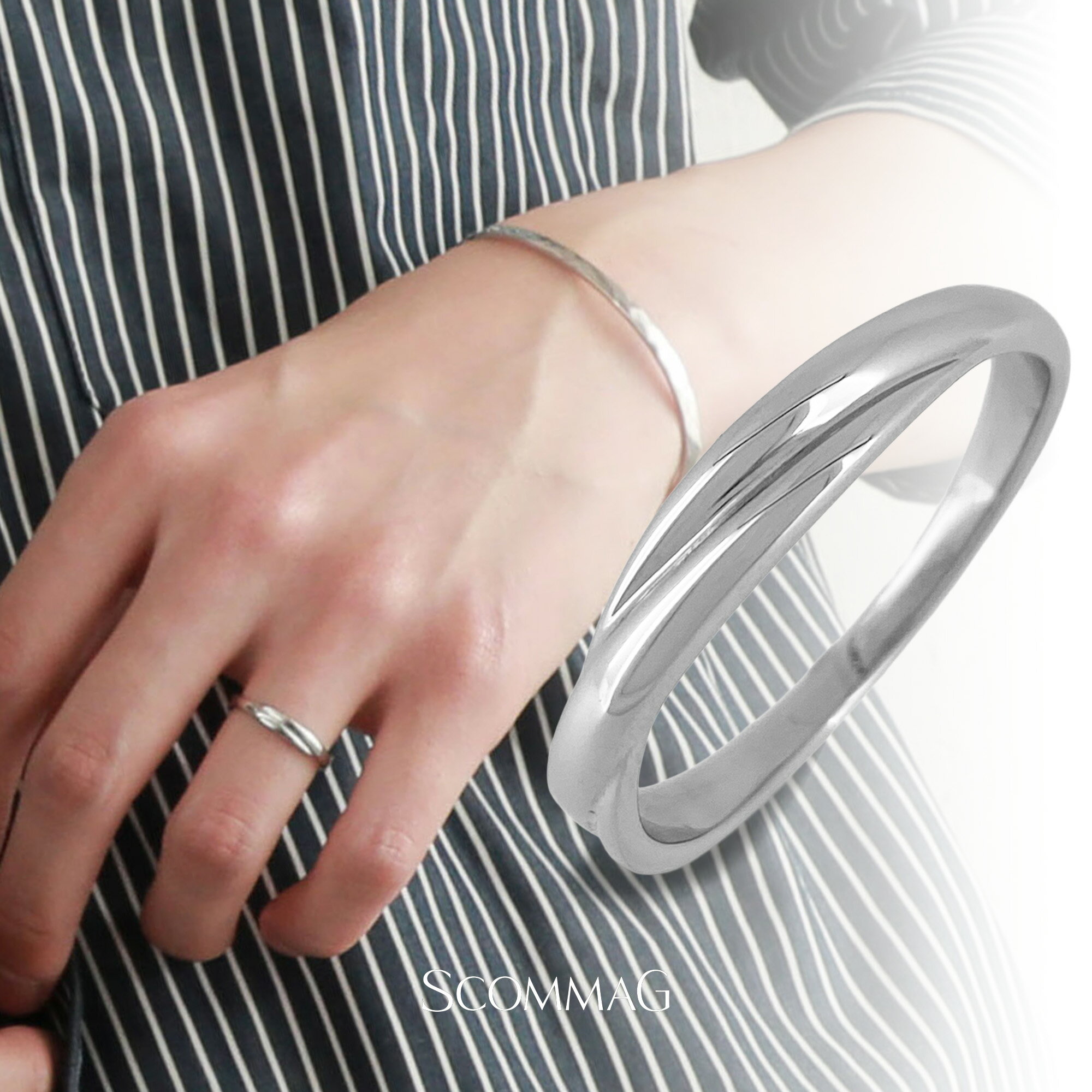ウェーブツイストリング【ステンレス リング メンズ SCOMMAG エスカマジー】