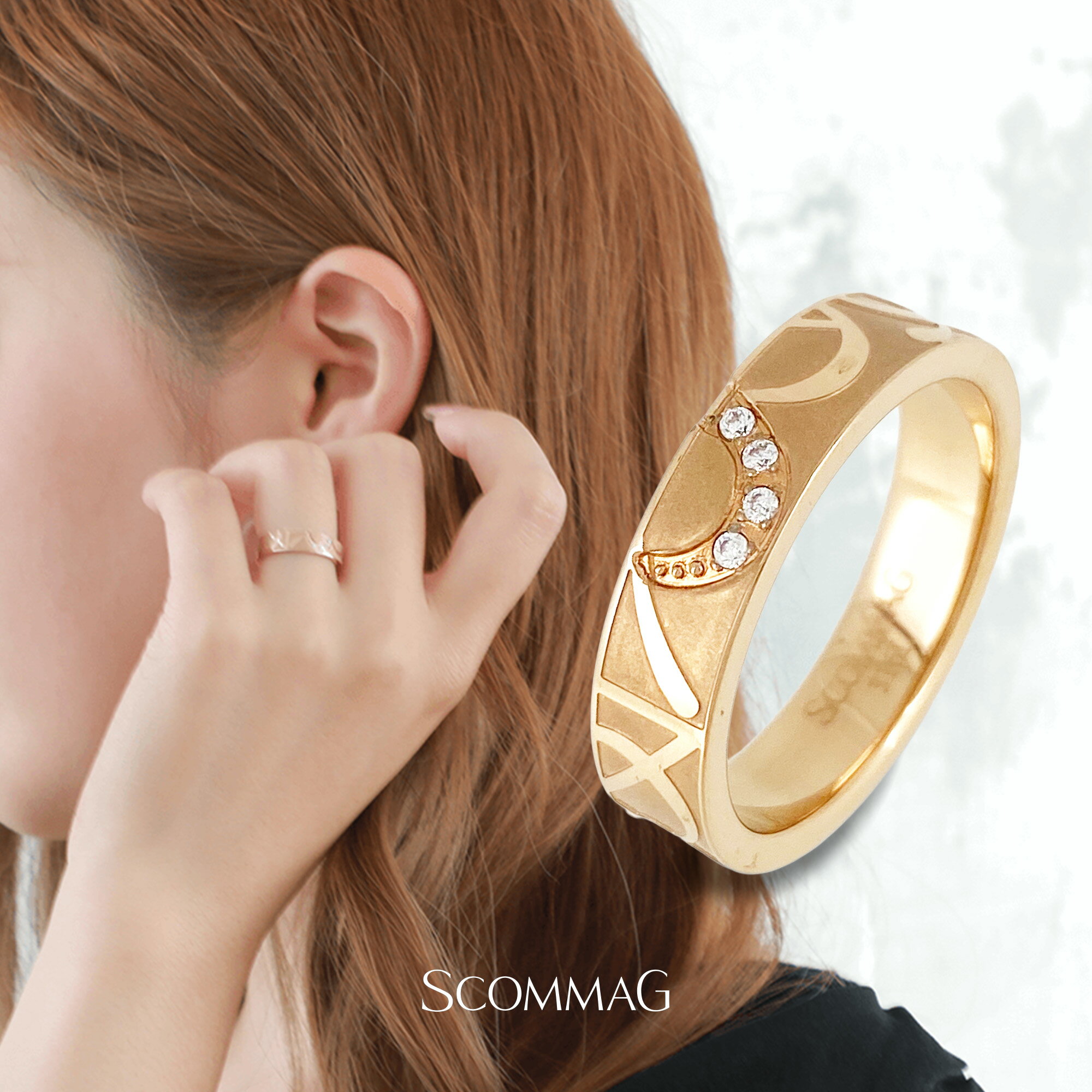 【刻印無料サービス】ランダムナンバーリング【ステンレス リング レディース SCOMMAG エスカマジー】