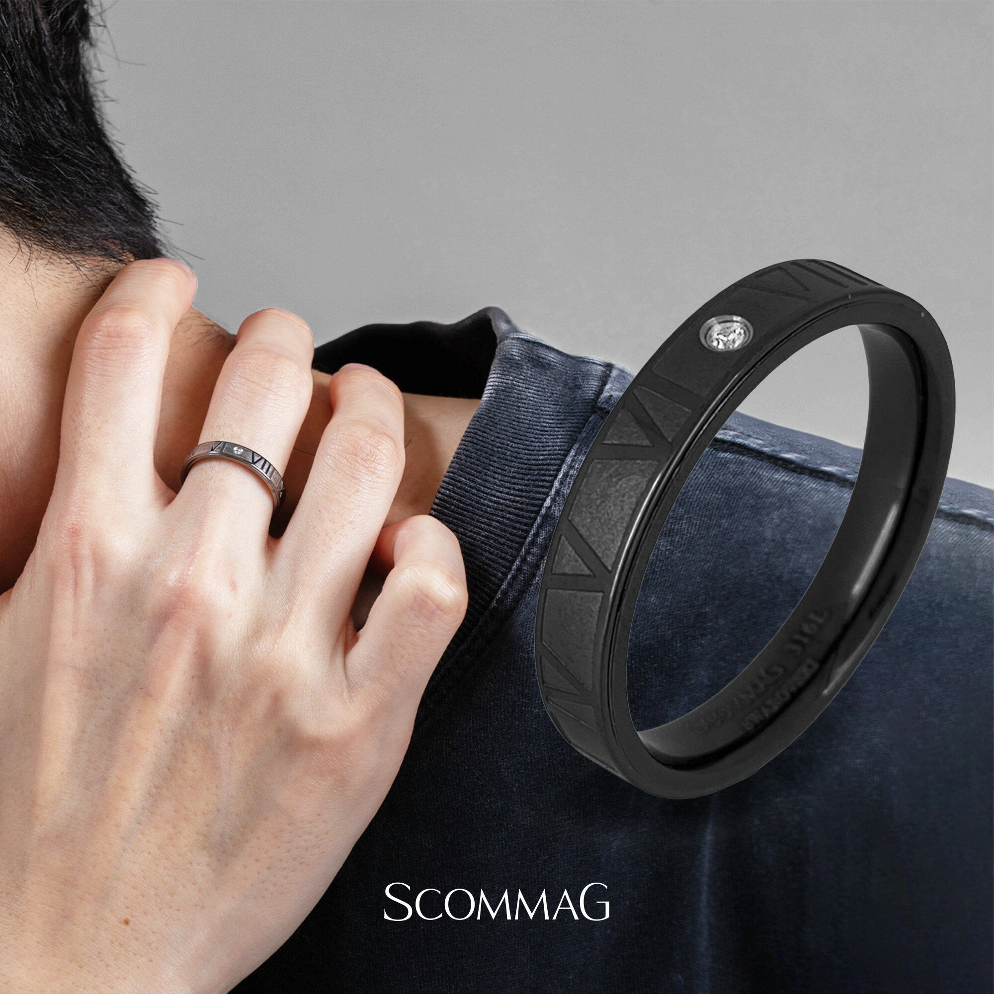 樂天商城 - 【刻印無料サービス】クロックナンバーリング【ステンレス リング メンズ SCOMMAG エスカマジー】