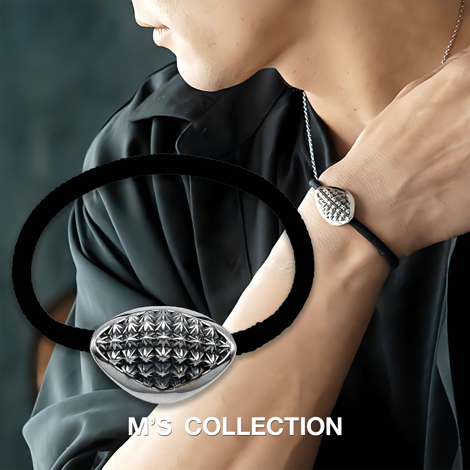 Rakuten - 【公式エムズコレクション】【直営店】【M's Collection】TRIPLE X STUDS HAIR RUBBER BRACELET