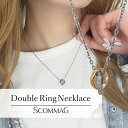 ダブルリングネックレス【ステンレス ネックレス レディース ペア SCOMMAG エスカマジー】