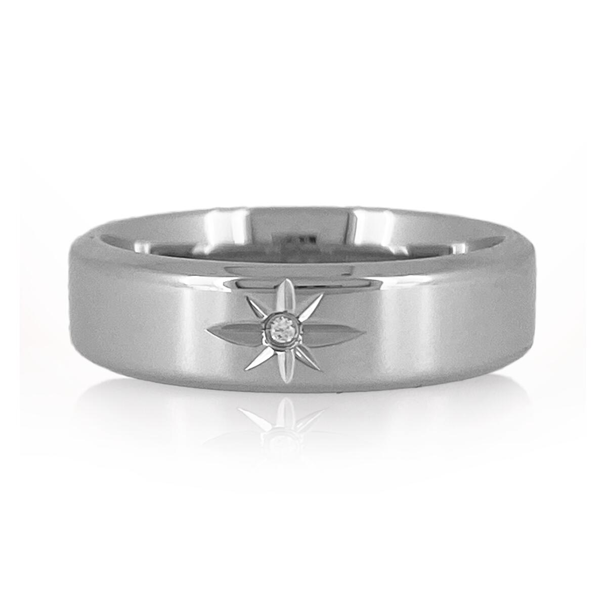 サンマークリング 【ステンレス リング レディース メンズ ペア BLESS ブレス】 2