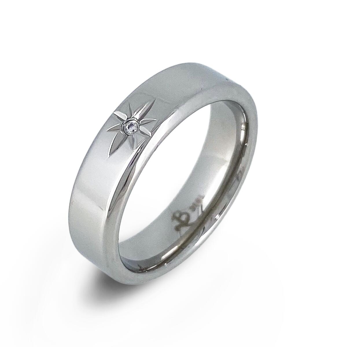 サンマークリング 【ステンレス リング レディース メンズ ペア BLESS ブレス】 3