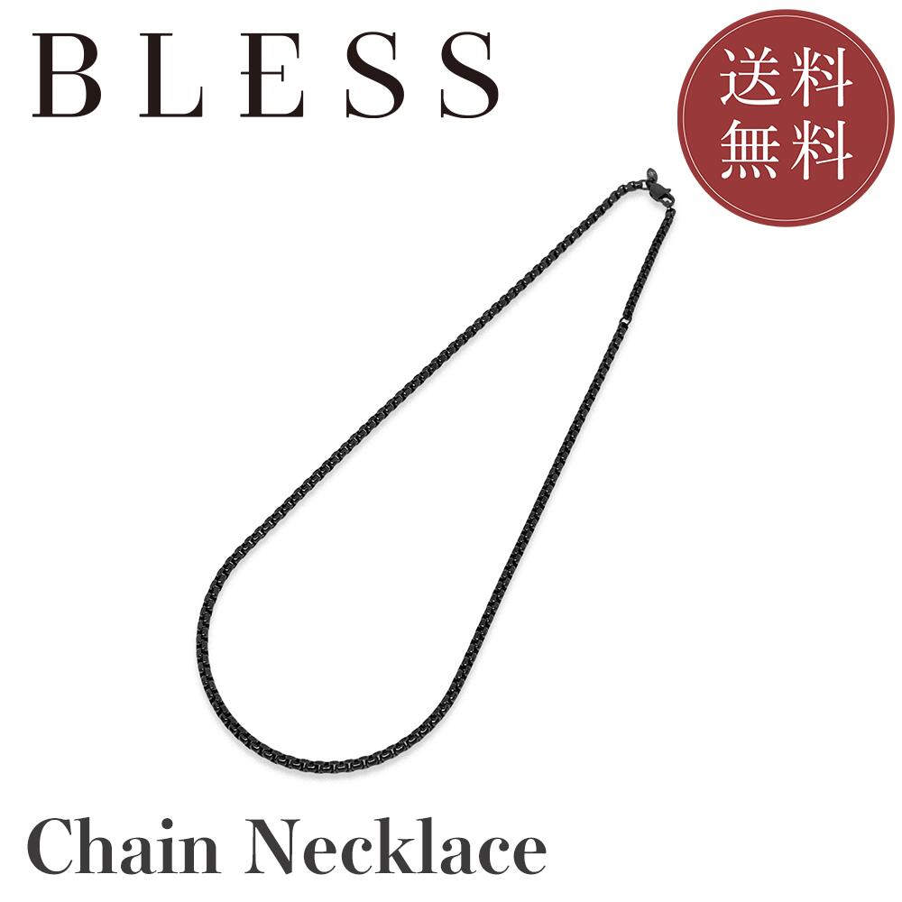 チェーンネックレス【ステンレス チェーン メンズ レディース BLESS ブレス ブラックカラー】